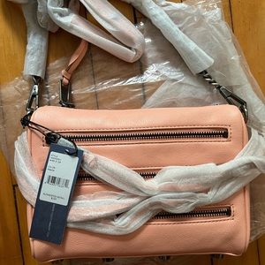 NWT Rebecca Minkoff Mini 5 Zip in rare peach color